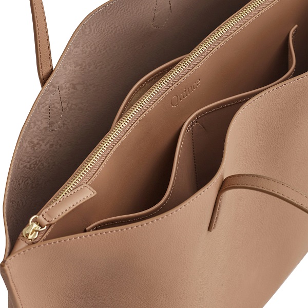 Image 4 of article Elara Italian Leather Triple Compartment Shopper Tote