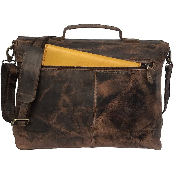 Image 3 of article Cuero Buffalo Hunter Leather Messenger Bag