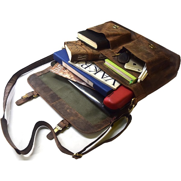 Image 4 of article Cuero Buffalo Hunter Leather Messenger Bag